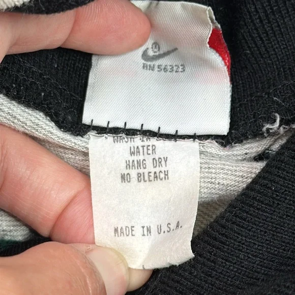 Vintage Nike Green Gray Black Striped Long Sleeve Polo Rugby Shirt XL 90s - Picture 8 of 10